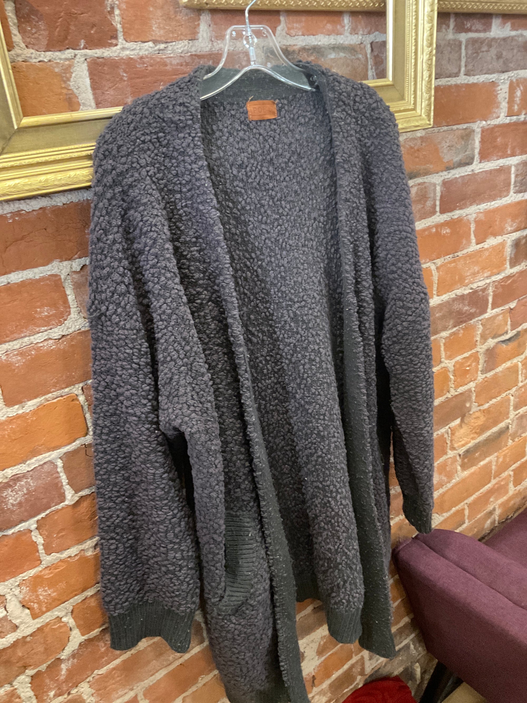 Gray POL CARDIGAN L