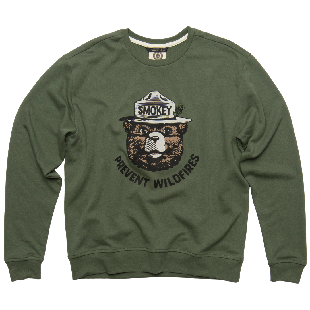 The Landmark Project - Smokey Bear Prevent Wildfires - Crew Sweatshirt