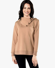 Load image into Gallery viewer, Jennie Split-Neck Fleece Top
