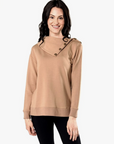 Jennie Split-Neck Fleece Top