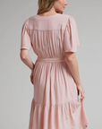 Maisie Wrap Dress - Misty Rose