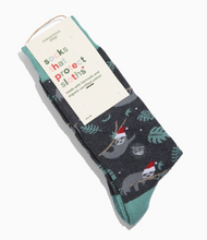 Load image into Gallery viewer, Conscious Step - Socks that Save Sloths - Holiday
