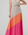 Tangerine and Fuchsia Modal Maxi Dress