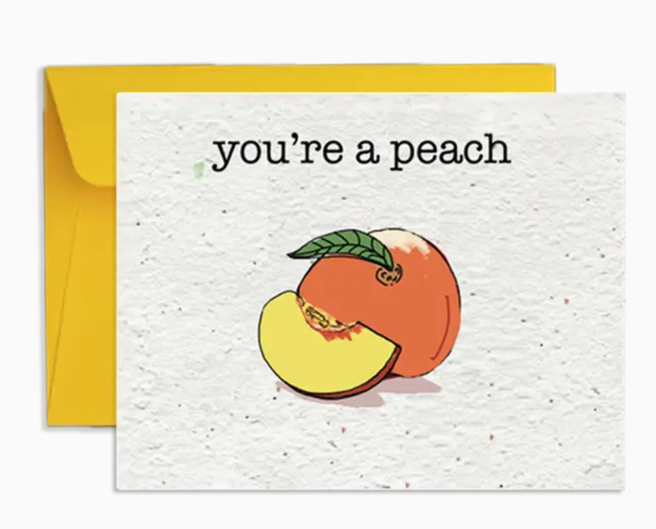 Artsy Em - You're A Peach - Plantable Card