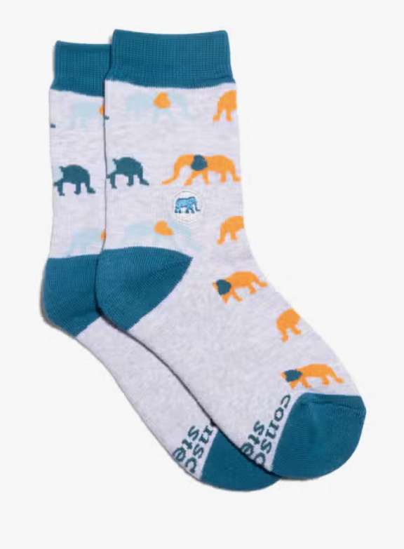 Conscious Step - Socks that Protect Elephants - Youth: 7Y-10Y