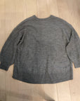 {{ClientCode}} GREY RYAN WYLDE CABLE KNIT SWEATER, 1X