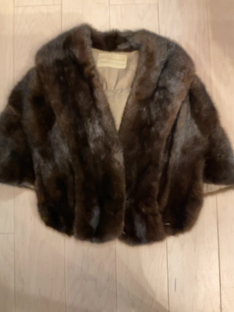 {{ClientCode}} BROWN JACK KRAWCHECK CROPPED FUR COAT, S