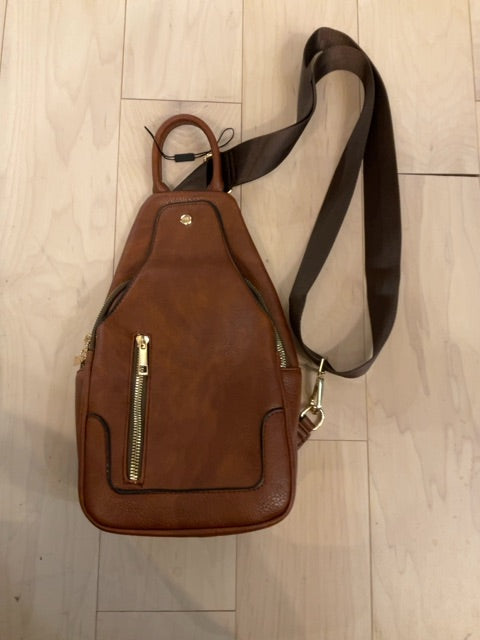 BROWN ALBA SLING BAG