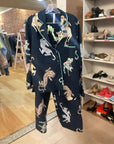 {{ClientCode}} NAVY/MULTI LEOPARD ANTHROPOLOGIE PAJAMA SET, M