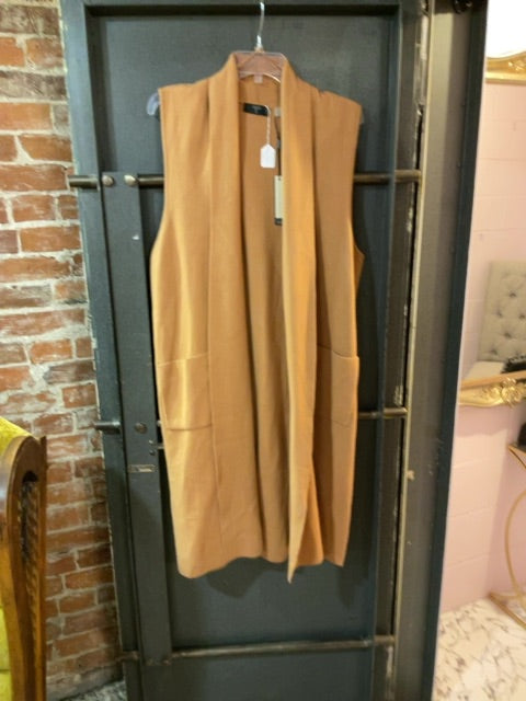 CAMEL TAHARI VEST 2X