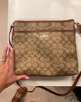 {{ClientCode}} TAN COACH CROSSBODY BAG