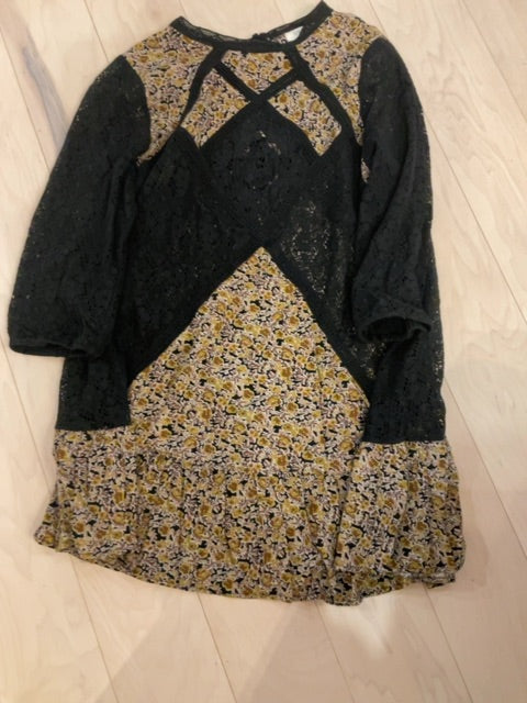 BRN MULTI UMGEE LONG SLEEVE DRESS L