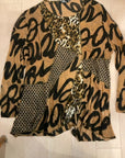 {{ClientCode}} LEOPARD JM COLLECTION LONG SLEEVE TUNIC, 2X