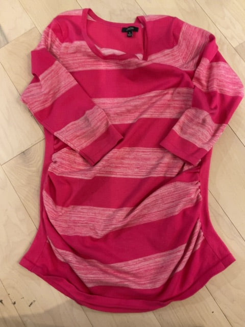 PINK STRIPE LETY &amp; ME LONG SLEEVE SHIRT XL