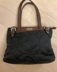 BLACK/BROWN FOSSIL BAG
