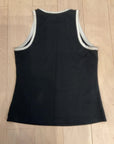 {{ClientCode}} BLK/WHT ADRIENNE VITTADINI TANK TOP, S