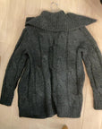 {{ClientCode}} GREY VINCE ALPACA OPEN CARDIGAN, S