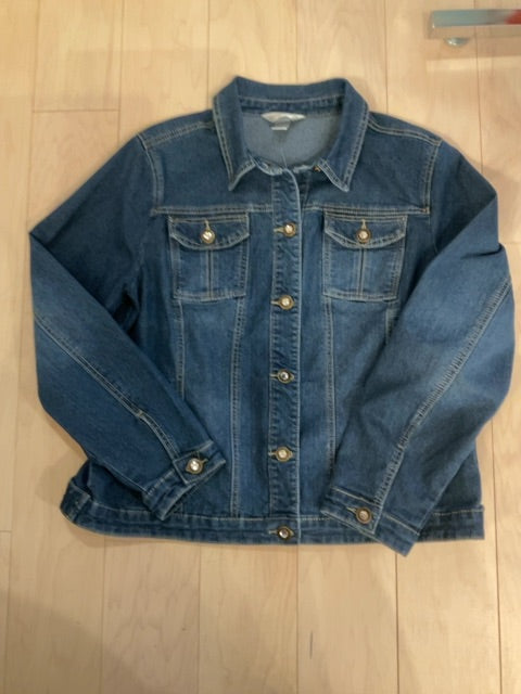 {{ClientCode}} DENIM Christopher & banks DENIM JACKET, L