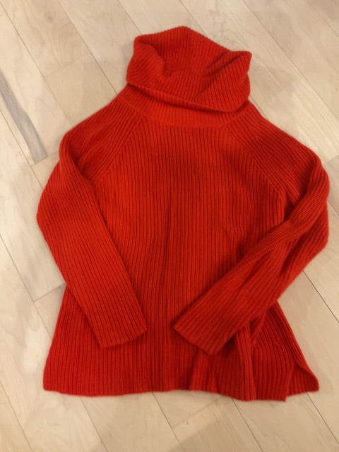 RED COLDWATER CREEK TURTLENECK SWEATER M