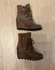 {{ClientCode}} BROWN Sorel WEDGE BOOTS, 5