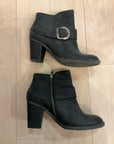 {{ClientCode}} BLACK OVERLAND ANKLE BOOTS, 37