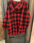 {{ClientCode}} RED/BLK PLAID J JILL CARDIGAN, XL