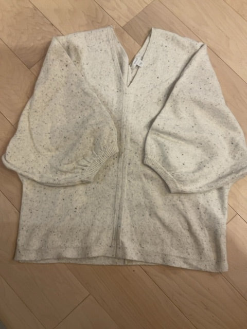 Heather cream J JILL S/S SWEATER S