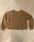 {{ClientCode}} TAN ABERCROMBIE CREWNECK SWEATSHIRT, L