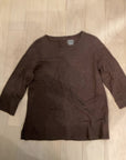 {{ClientCode}} BROWN CHICOS 3/4 SLEEVE BUTTON BACK SHIRT, 1