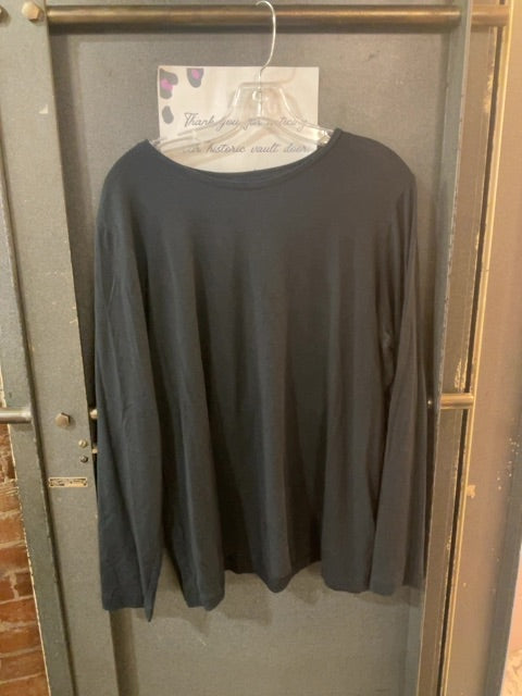 BLACK LANDS END BLACK LONG SLEEVE SHIRT 1X