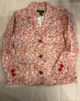 {{ClientCode}} RED FLORAL EDDIE BAUER BLAZER, 2XLT