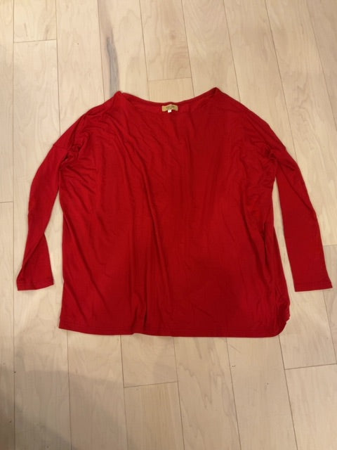 RED PIKO L/S TEE SHIRT M