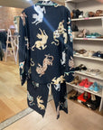 {{ClientCode}} NAVY/MULTI LEOPARD ANTHROPOLOGIE PAJAMA SET, M