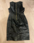 BLACK CALVIN KLEIN FAUX LEATHER DRESS 10