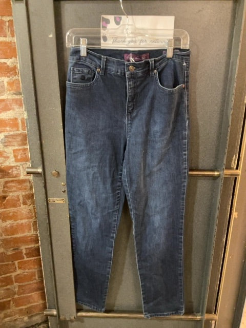BLUE GLORIA VANDERBILT AMANDA CLASSIC-RISE TAPERED LEG PANTS 6P