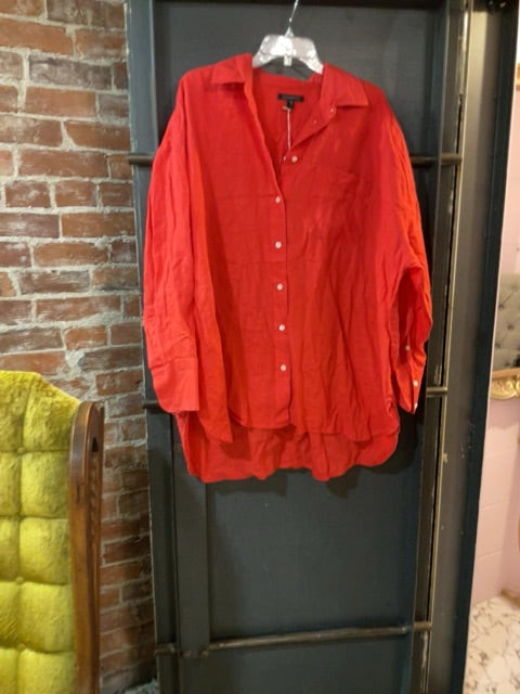 CORAL BANANA REPUBLIC LONG SLEEVE SHIRT XXL