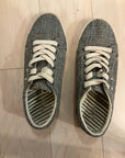 {{ClientCode}} BLK/WHT PLAID TAOS SNEAKERS, 7.5