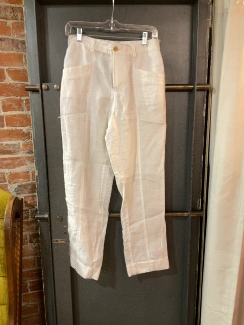 WHITE NICOLE MILLER PANTS S
