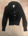 {{ClientCode}} BLACK NEIMAN MARCUS CARDIGAN, S