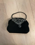 BLACK LISA NICHOLS BEADED CARDIGAN AND BAG