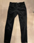 {{ClientCode}} BLACK PRINCIPLE VELVET PANT, 28