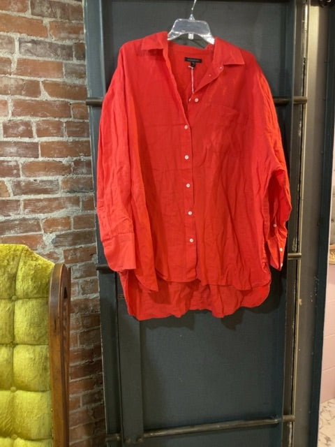 CORAL BANANA REPUBLIC LONG SLEEVE SHIRT XXL