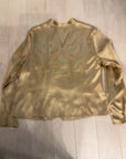 {{ClientCode}} GOLD LAURA SCOTT EMBROIDERED L/S SHIRT, 18