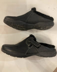 {{ClientCode}} BLACK CLARKS FUR LINED CLOGS, 9