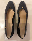 BLACK FERRAGAMO BOW HEELS 9