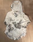 {{ClientCode}} Wht/gry LA MADE HOODED OPEN BACK SWEATSHIRT, XS