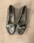 {{ClientCode}} SILVER SPERRY BOAT LOAFERS, 11