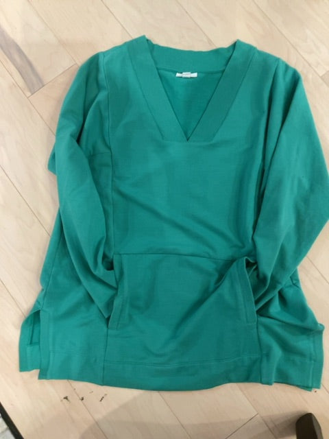 TEAL J JILL SWEATSHIRT TUNIC M
