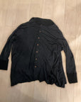 {{ClientCode}} BLACK VIGORELLA BUTTON BACK CARDIGAN, M/L