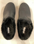 {{ClientCode}} BLACK CLARKS FUR LINED CLOGS, 9